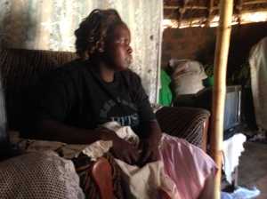 Lamunu Agness at her home